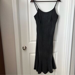Milson By Ky’s Dress Womens Size Large Black Palm Print 100% Silk